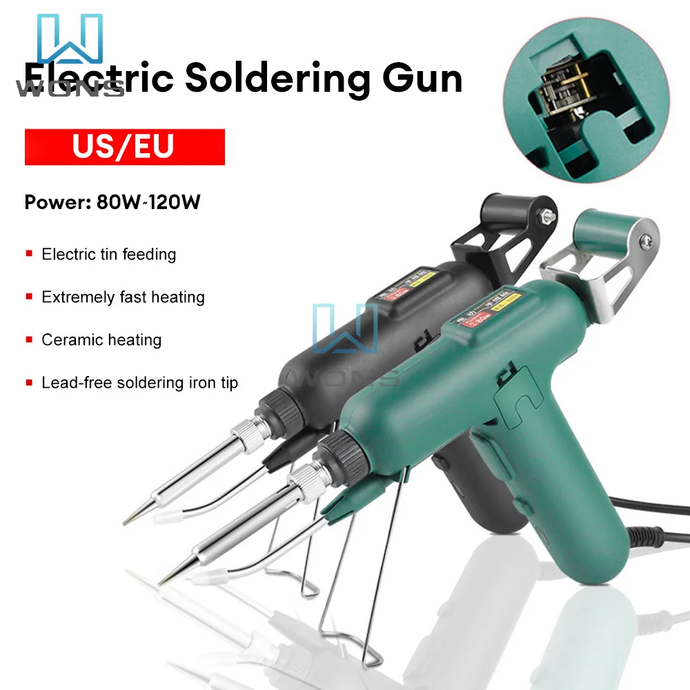 Electric Soldering Gun 80W 100- 220V Handheld Automatic Tin Feeding Welding Machine Industrial Electric Soldering Iron Welding