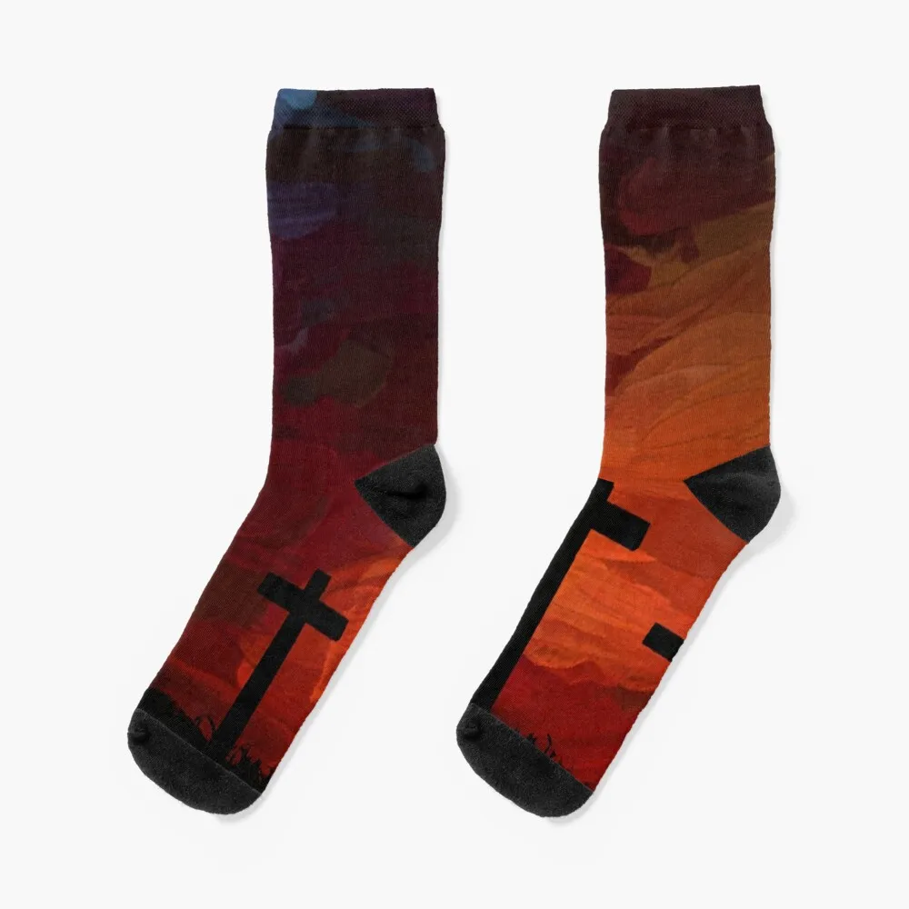 

Religious Painting Artwork Cross Landscape Socks football Argentina hockey Man Socks Women's