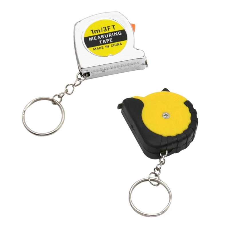 Small Tape Measure Keychain Pocket Mini Tape Measure with Twin Scale Metal Ruler tape measure