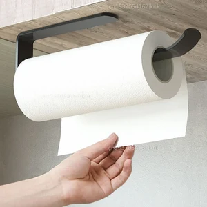 Kitchen Roll Paper Holder Stand Toilet Paper Holder Bathroom Towel Rack Without Drilling Roll Paper Dispenser Kitchen Towel Rack