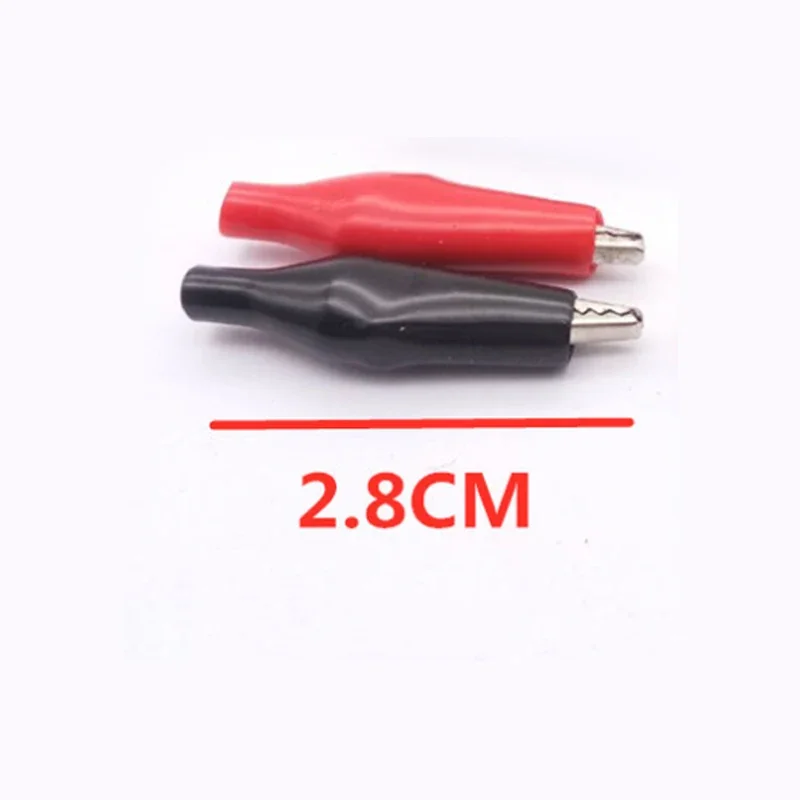 Alligator Clips 20pcs Metal Alligator Clip G98 Crocodile Electrical Clamp Testing Probe Meter Black Red with Plastic Boot Car Auto Battery