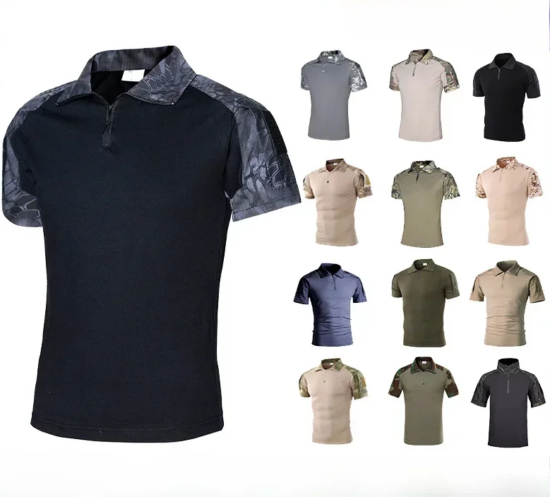 

Men Uniform Shirt Short Sleeve Tactical Shirt Breathable Multicam Police Uniform Men Clothing T Shirt