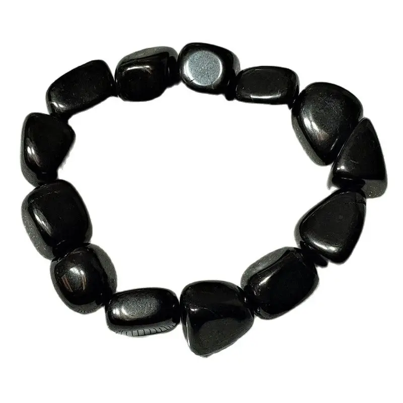 Elite Shungite Nugget Braccialetto Elastico Shungite Braccialetto Guarire Energia Karelia.