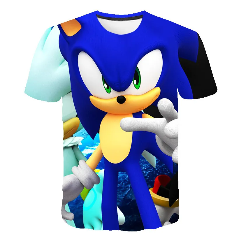 custom tee shirts Summer Fashion O-neck Anime sonic graphic t shirts For kid Casual Trend harajuku Personality 3D Print short sleeve T-shirt Top star wars t shirt