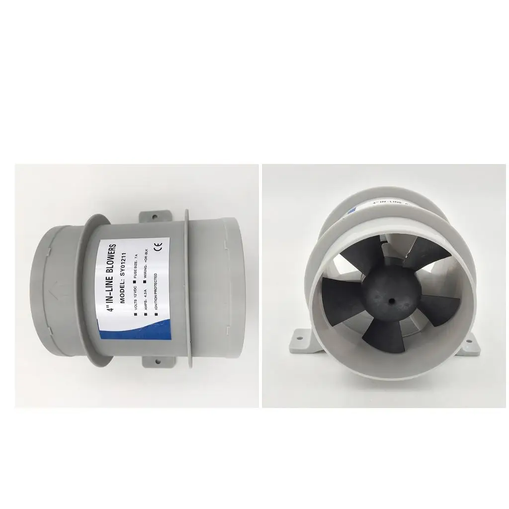 

Qty (2) 4" Inch Bilge Blower 12V DC Rule Inline Fan Marine Boat Ventilation