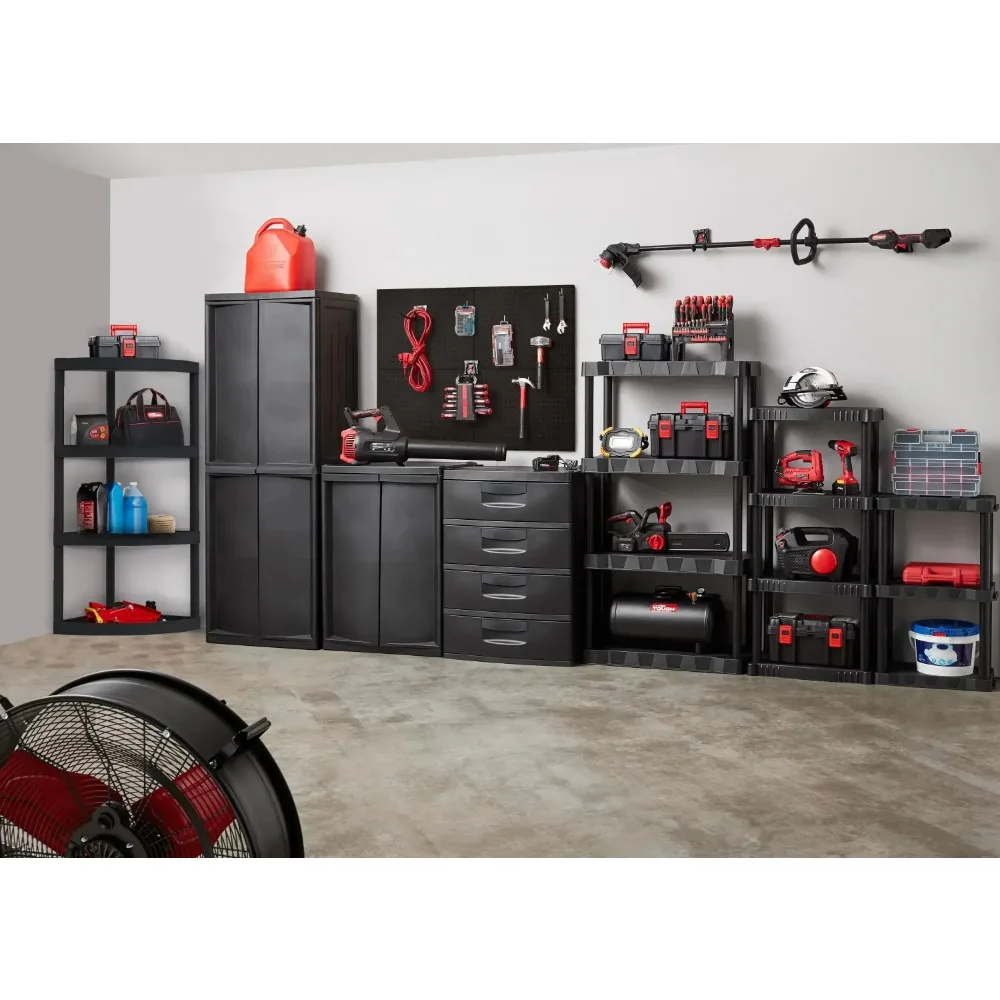 Storage Cabinet Garage Tool Cabinet with Doors and Shelves for Garage, Heavy-Duty File Cabinet for Home Office, Gym, School 4
