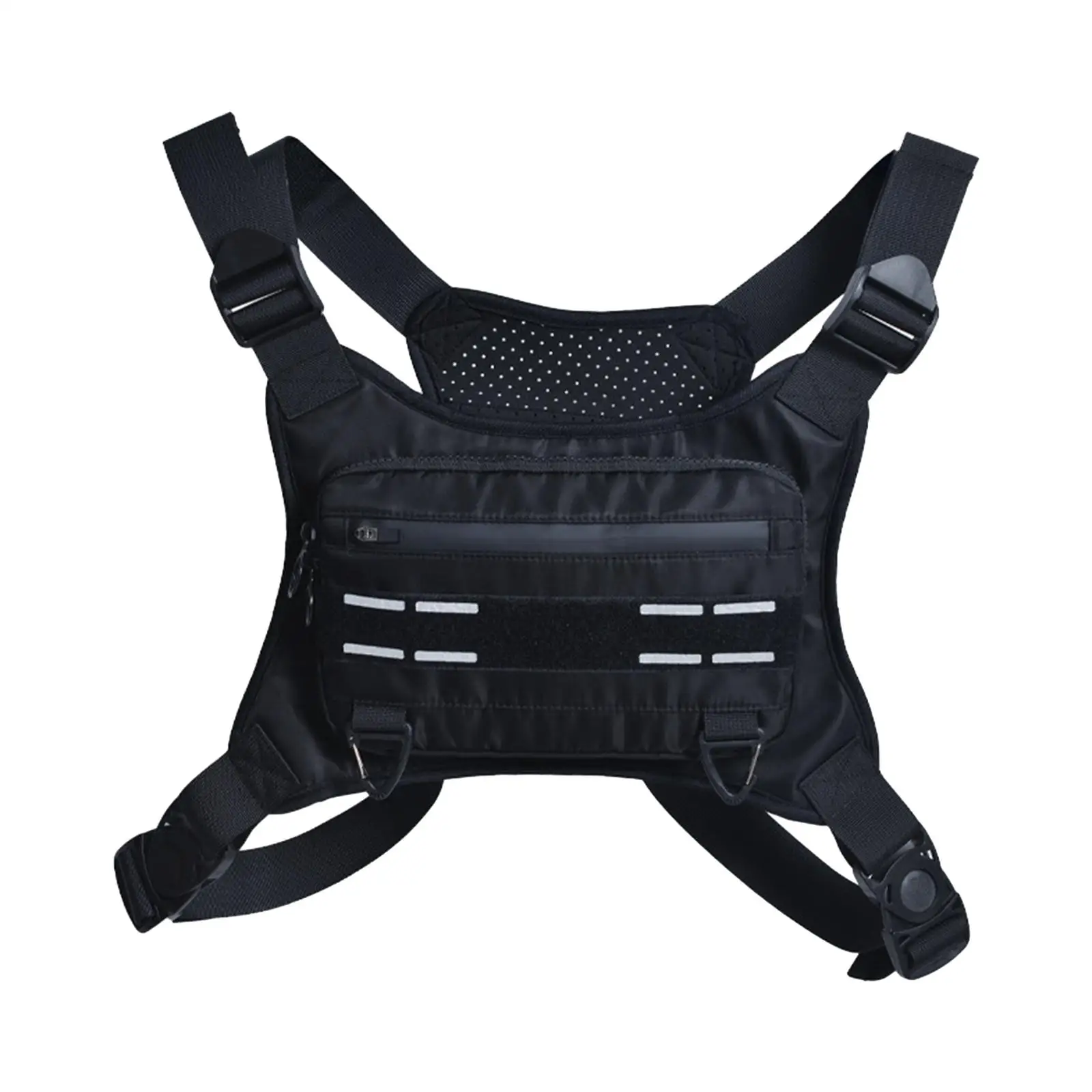 Chest Rig Bag Adult with Adjustable Shoulder Straps Outdoor Training Zipper Chest Pack for Cycling Camping Travel Hiking Hunting