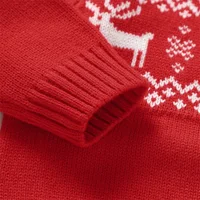 Toddler Kids Baby Boys Girls Autumn Winter Christmas Sweaters Crewneck Santa/Elk Embroidery Pullover Knitwear Jumpers Tops 6