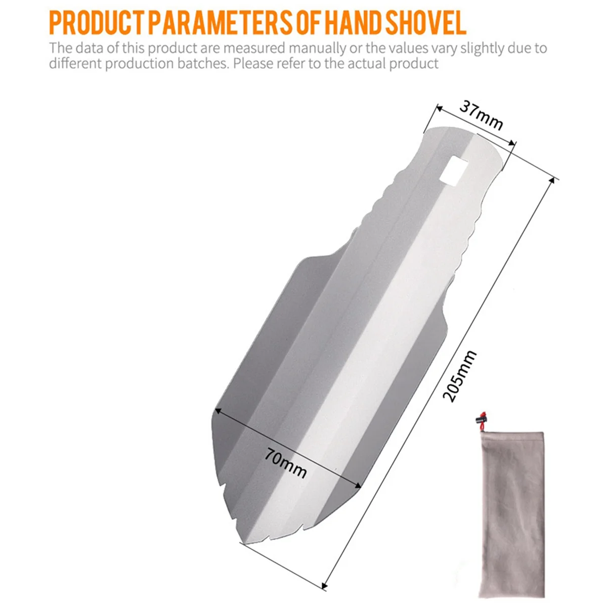 BAAU 2X Pure Titanium Ultralight Potty Trowel Outdoor Compact Poop Shovel/Trowel Multi Tool for Hiking Camping and Survival