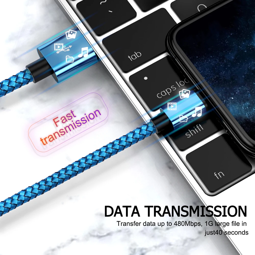 Premium USB Charger Cable - Fast Charging, Various Lengths