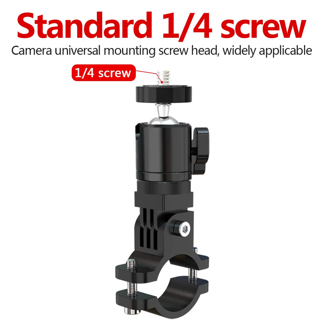 Metal Cycling Bike Mount Motorcycle Handlebar Holder 1/4 Screw for GoPro 10 9 8