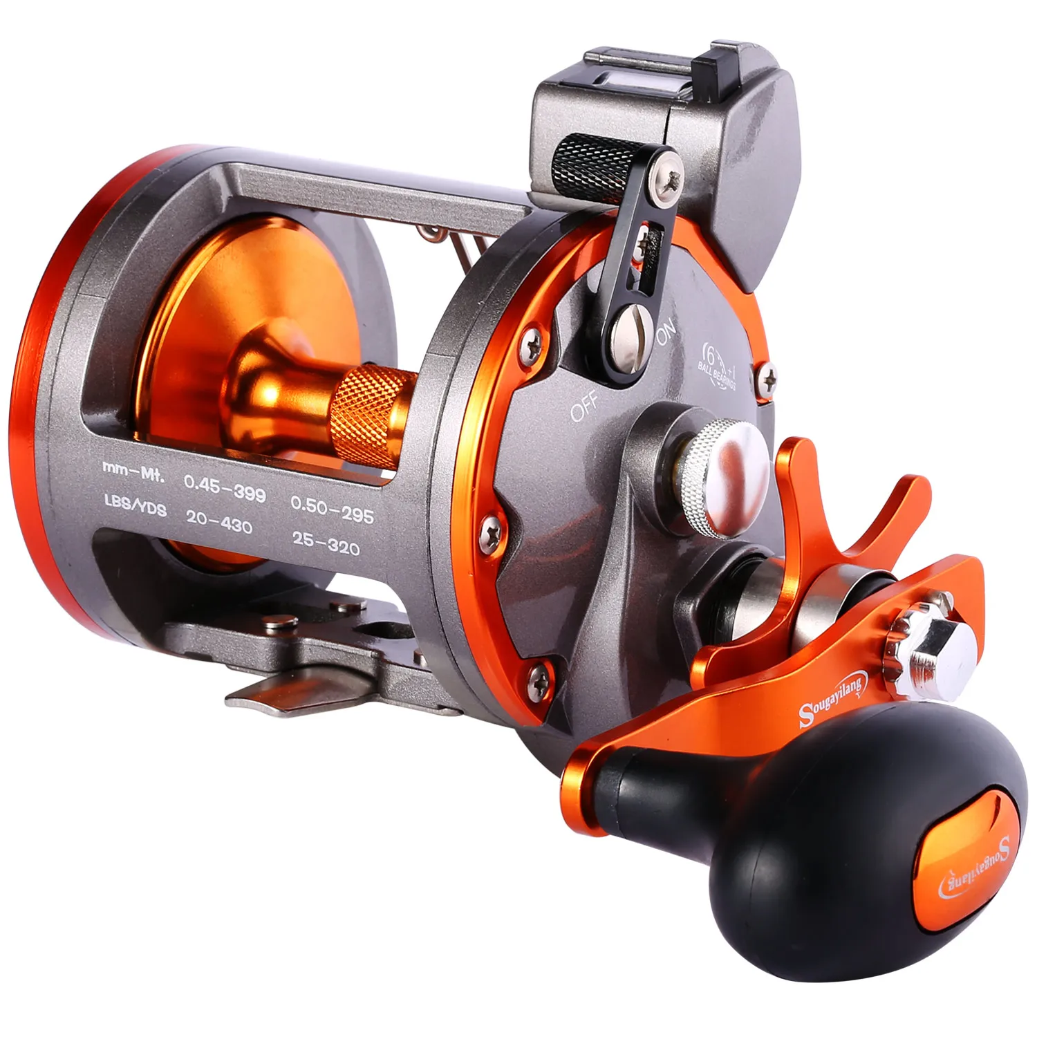 Squiddies Hand Fishing Reel Flip Reel 165ft, 17lb Line Pre-Loaded