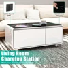Smart Coffee Table, Bluetooth , ouch Control Panel, USB Interface, Outlet Protection, Atmosphere Light, Fridge Coffee Table 4