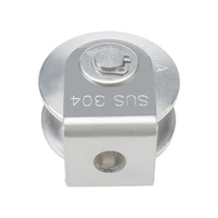 Wheel Pulley 304 Stainless Steel Heavy Duty Track Wheel Rigid Caster Sliding Gate Roller Wheel Detachable Duplex Bearing 1