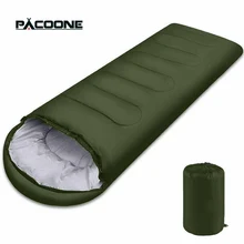 Pacoone Camping Sleeping Bag Lightweight 4 Season Warm & Cold Envelope Backpacking Sleeping Bag for Outdoor Traveling Hiking