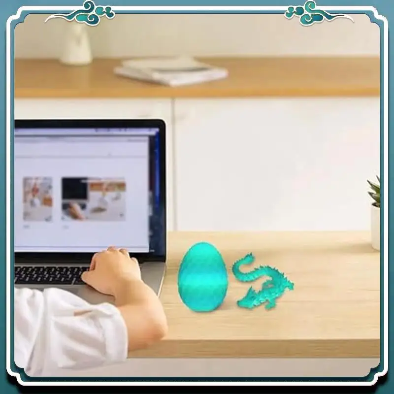 3D Printed Dragon Egg Mystery Crystal Dragon Egg Fidget Toys Surprise +Dragon Inside 1Set