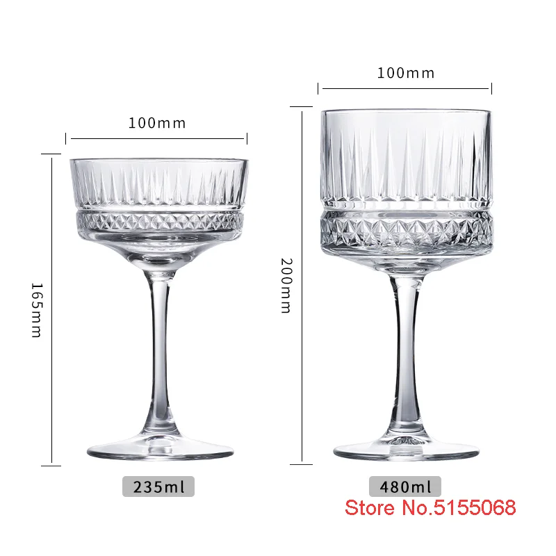 PENAVO Glass wine glass Wide Mouth Champagne Glass Martini Goblet Household  Dessert Cup Creative Cocktail Cups Bar Wine Glasses