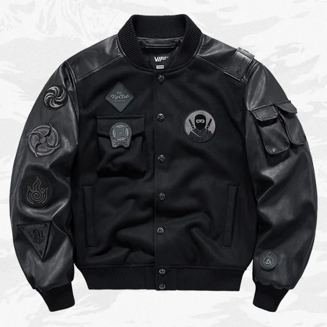 Patchwork Design Bomber Jackets 1