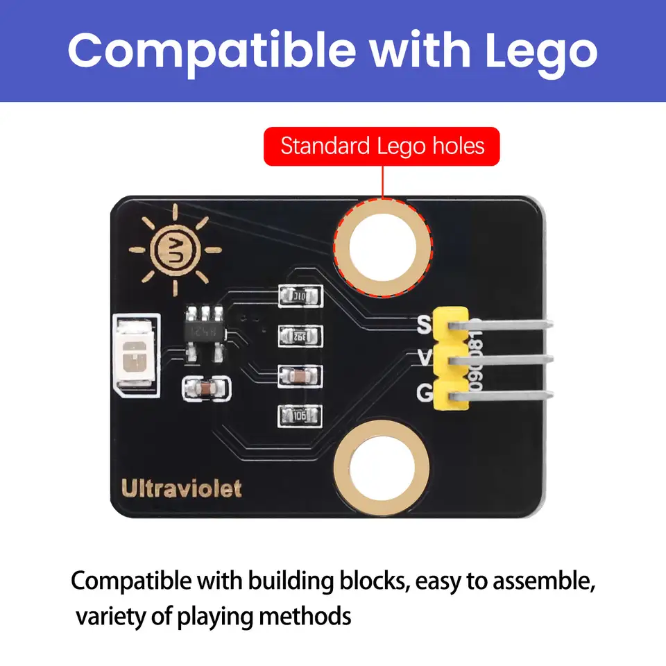 GUVA-S12SD Solar UV Ultraviolet Sensor DIY Electronic Building Blocks For Arduino/Kidsblock/Mixly/Python Programming image 3