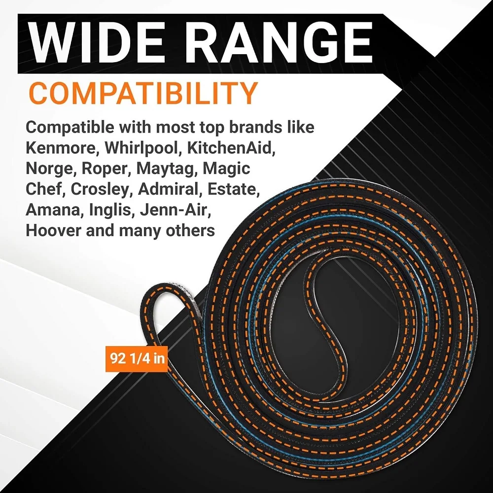 Description Picture 3 of item341241 Dryer Drum Belt for Whirlpool Kenmore Dryer 8066065 AP2946843 W10127457 PS346995 14210003 31531589 31001026 3394651