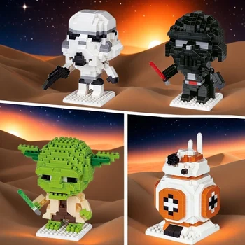 Star Wars Creative building blocks mini toys Darth Vader, Stormtrooper model Puzzle building blocks Yoda character gift toys 1