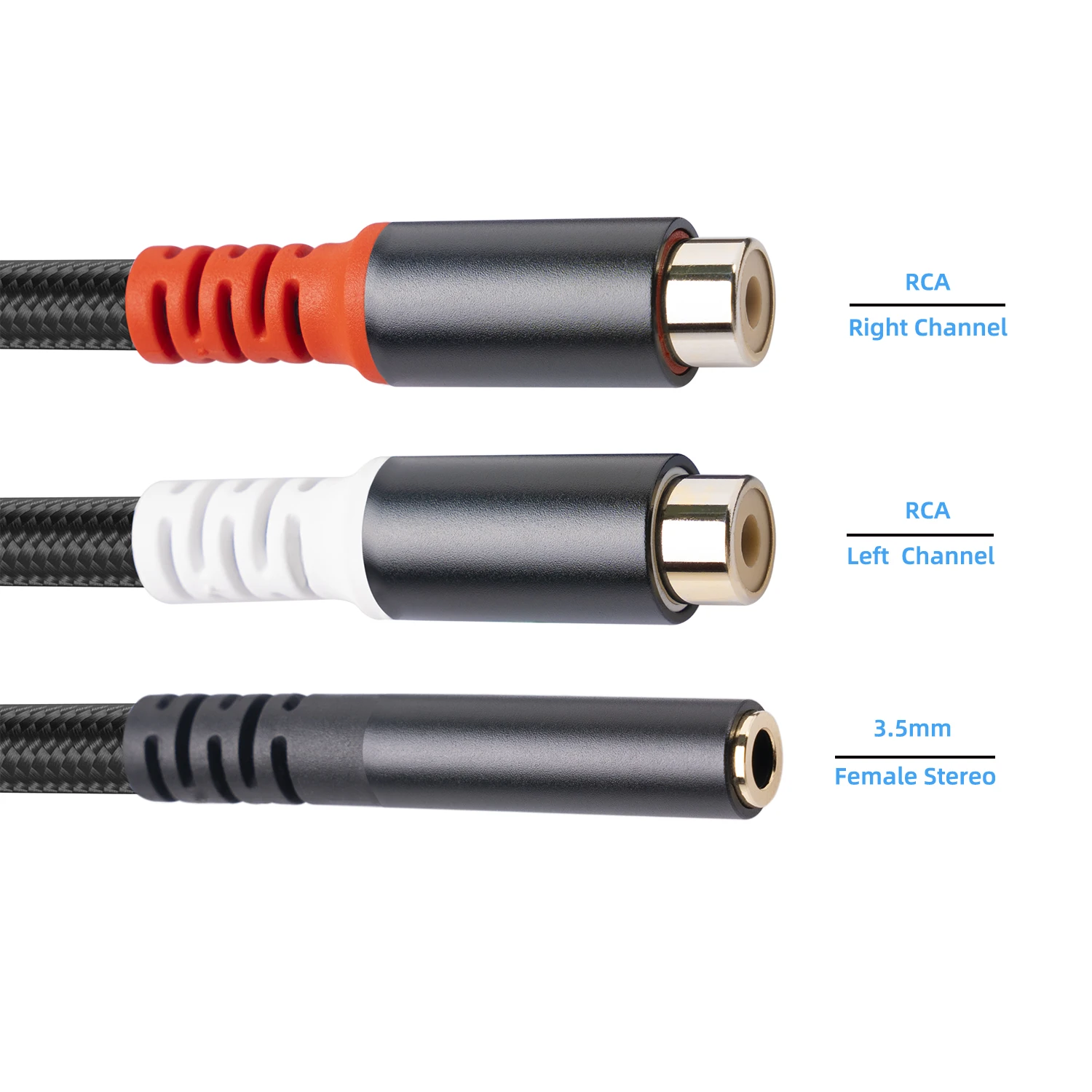 ORZERHOME 3.5mm- RCA  ̺ , 3.5mm-2RCA ׷  Y-ø ڵ, -  Ŀ ̺