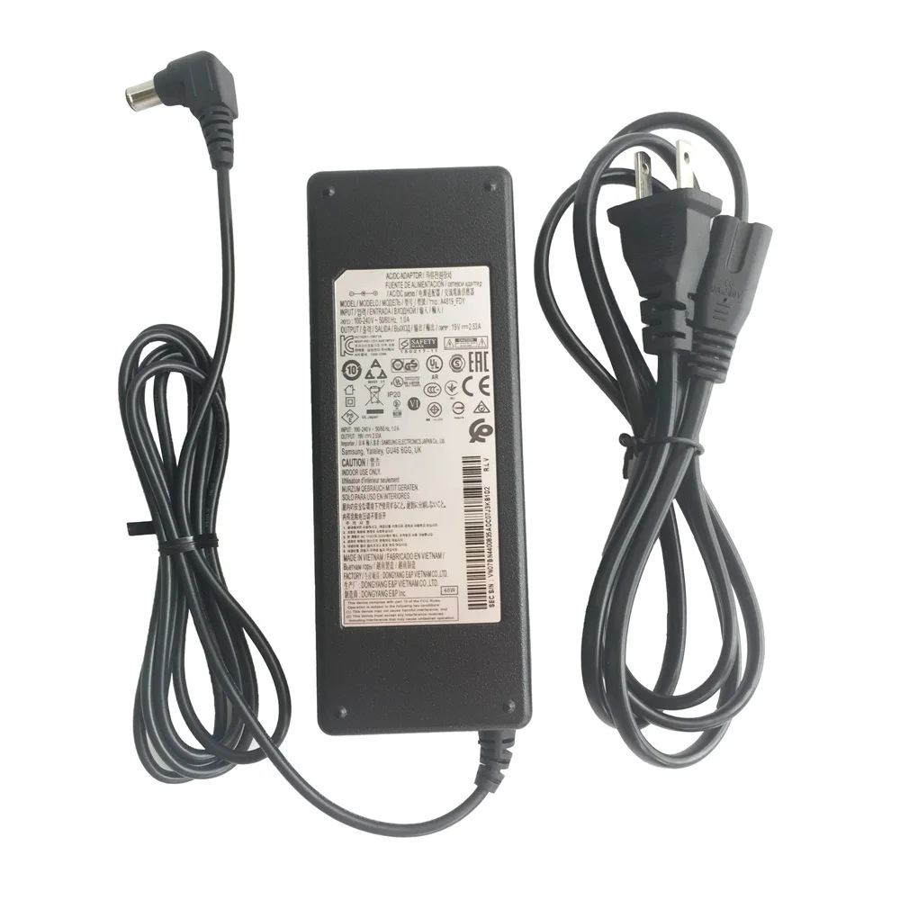 AC 어댑터, 삼성 오디세이 G5 S27AG500PN LS27AG500PNXZA 27 인치 LED 모니터 전원 공급 장치 충전기 케이블, 48W, 19V2.53A