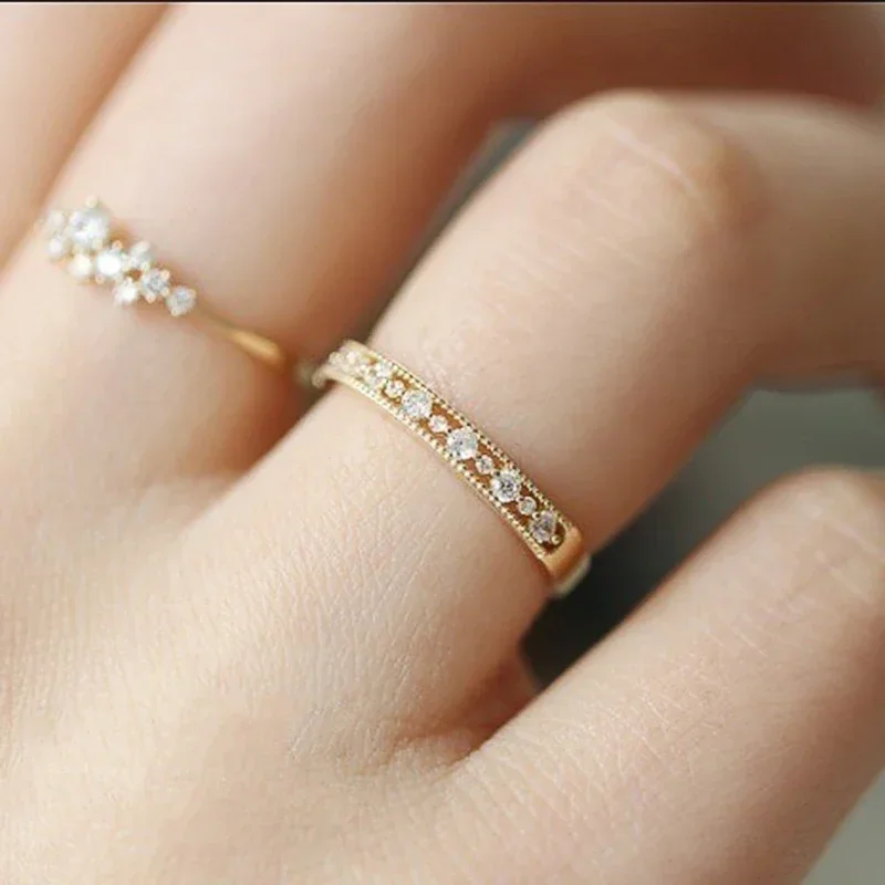 Wedding Rings Silver Ring Womens Ring Cubic Zircon Ring