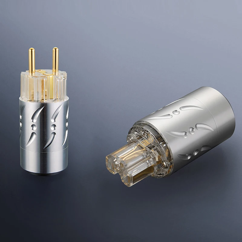 

Виборг VE512G + VF512G алюминиевая позолоченная штепсельная вилка европейского стандарта Schuko + штепсельная вилка IEC