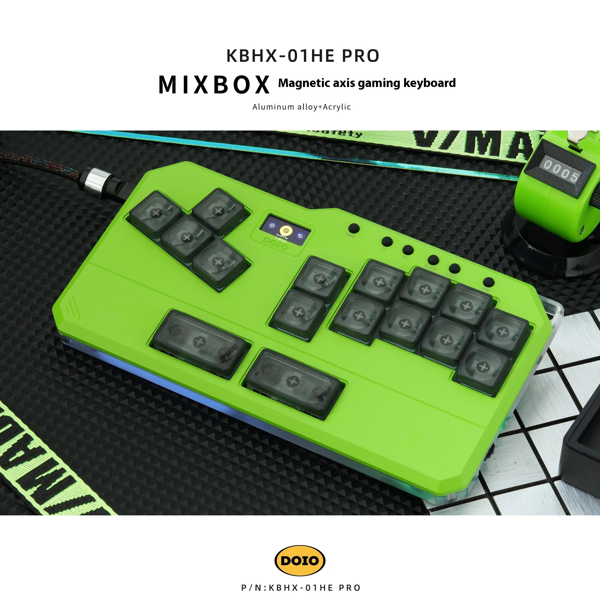 DOIO KBHX-01HE PRO 磁気スイッチ レバーレス コントローラー