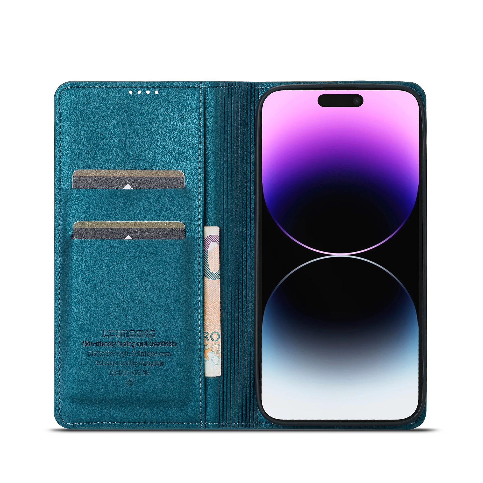 Custodia in pelle con portafoglio e porta carte magnetiche Flip per iPhone 16 Pro Max 15 Plus 14 13 12 11 SE4 XS XR Book Business Bag Stand Cover_voghion.com