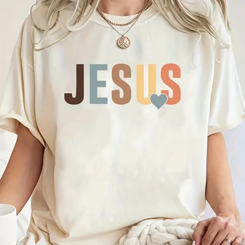 Women's Jesus & Heart Christian T-Shirt
