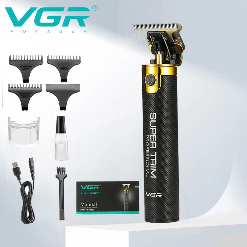 

VGR Hair Clipper Rechargeable White Carving Hair Cutting Machine Cordless T9 Retro Electric Trimmer Electric Clippers V-082