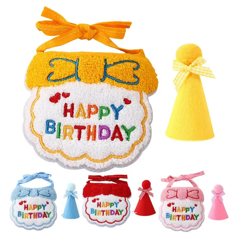 

Pet Birthday Hat Dog Birthday Bib Cat Clothing For Party Mini Doggy Cat Birthday Hat Birthday Hat Scarf Dog Birthday Bib gadget