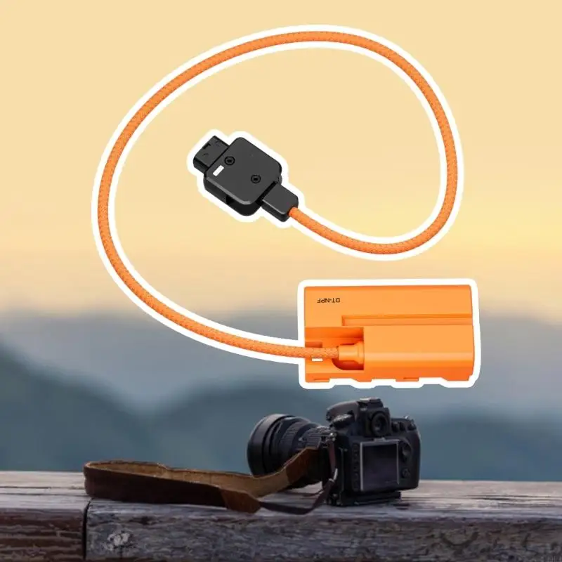 Professional D-Tap to NPF Dummy Battery Cable Braided Wire for F970 F960 F950 F770 F750 F570 F550 Camera Accessories