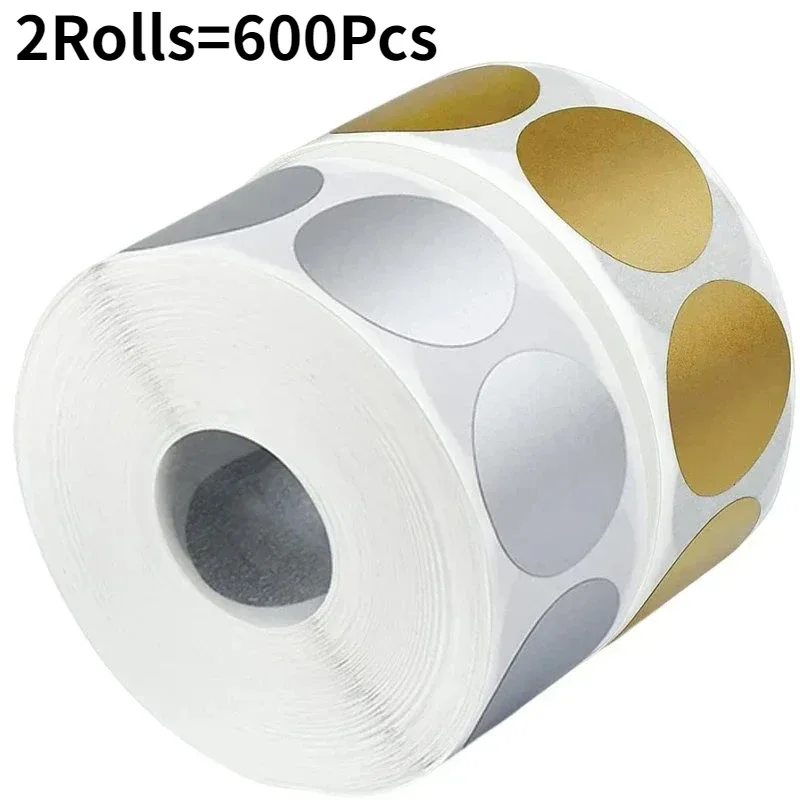 Round Scratch-Off Stickers for DIY Projects and Party Decor