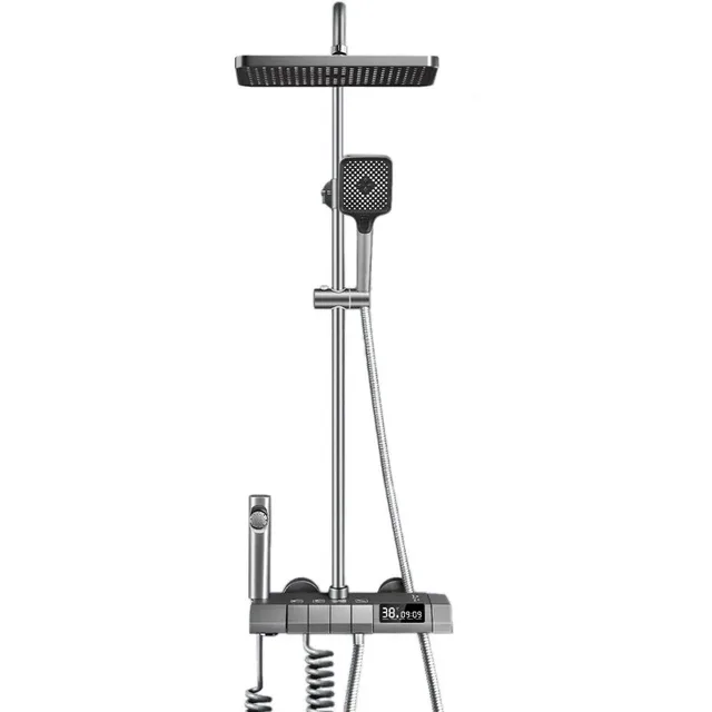 อุปกรณ์ห้องน้ำอัจฉริยะ ห้องอาบน้ำฝักบัว เก้าอี้อาบน้ำแบบหมุนได้ หัวฝักบัวแบบติดตั้งภายใน ระบบฝักบัวอาบน้ำ อุปกรณ์ควบคุมอุณหภูมิอาบน้ำ 5