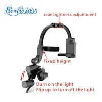 Lampe frontale dentaire LED sans fil rechargeable Bonito avec loupes de luxe pour chirurgiens dentaires 6