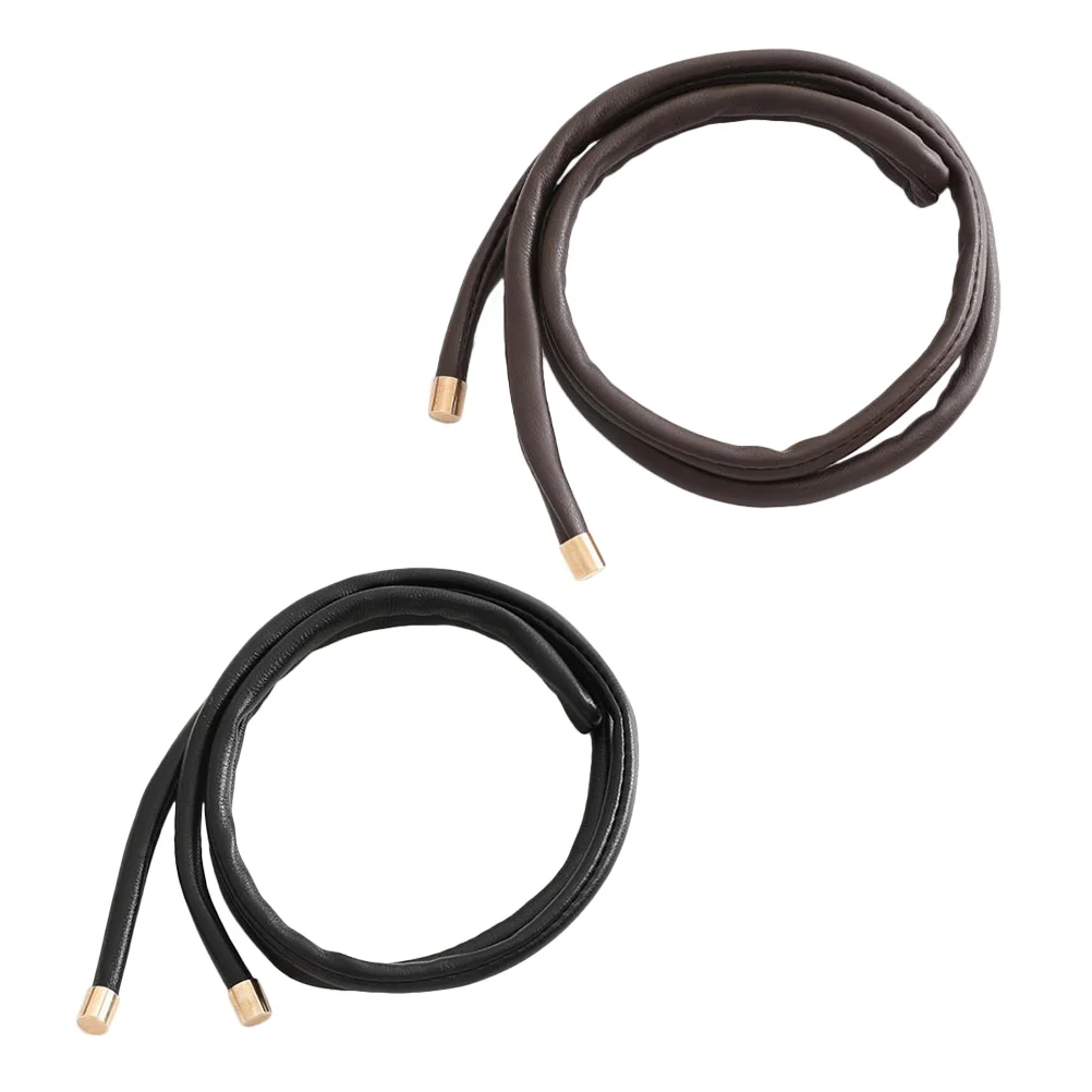 

2 Pcs Headband Hair Ribbons Braiding Ties Rope Hairband Accessories Ponytail Miss