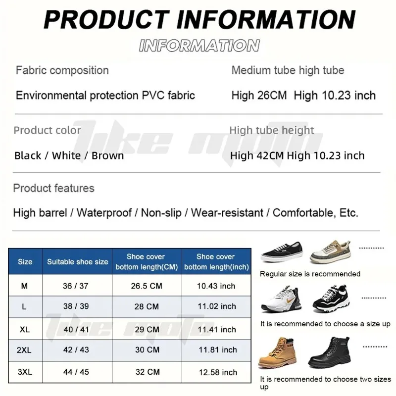 Motorcycle Rain Boots Waterproof Reflective Snowy Non-Slip Footwear Reusable Rainproof Shoes Cover