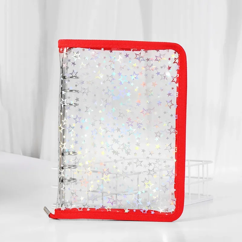Red Star Glitter DIY Binder for Photocards and Planning