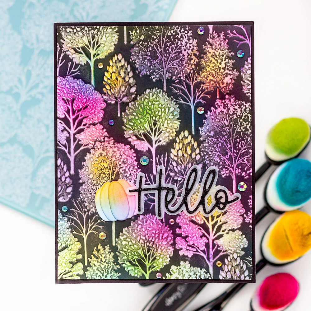 3D Embossing Folder Tree Pine Nut Flower Foliage Spidernet Mixed Design for DIY Adding Texture Paper Card Craft Making