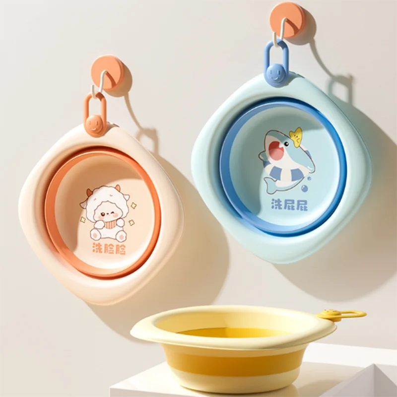 Children's foldable washbasin newborn foot wash basin portable cleaning hip basin baby specific