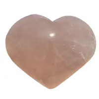 Natural Rose Quartz Heart Shaped  Pink Crystal  Polished Gem Mineral Specimen Decoration Energy Reiki Healing Stone 1