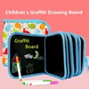 Baby Painting Drawing Toys Set Black Board with Magic Pen Chalk Painting Coloring Book Funny Toy Painting Blackboard Kid Gifts 1