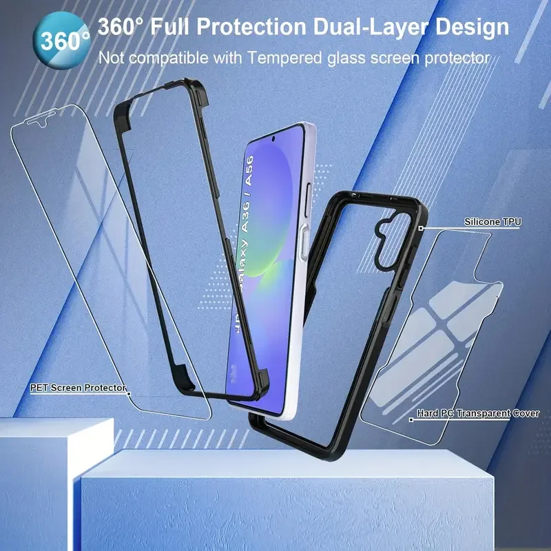 360° Dual-Sided Clear Protective Phone Case