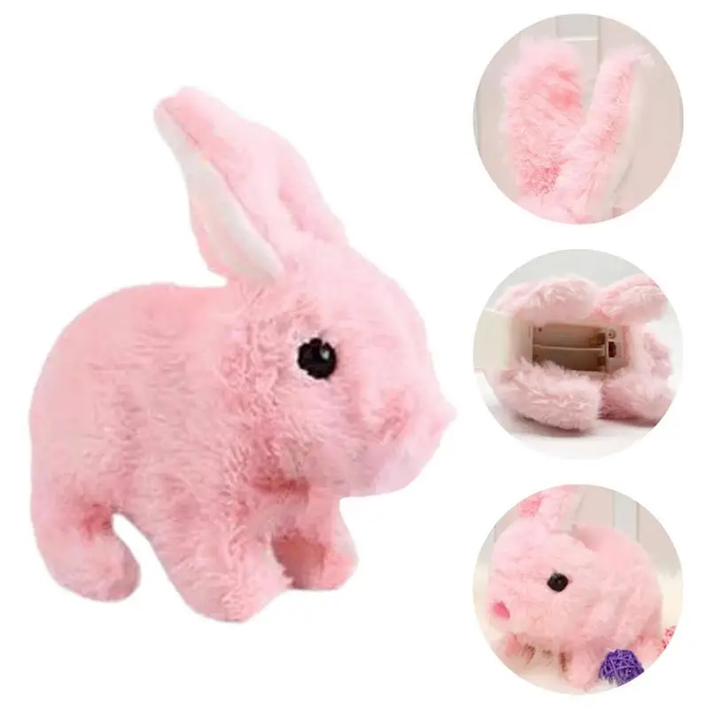 Bunny Toys Educational Interactive Toys Bunnies Can Walk and Talk, Easter Plush Stuffed Bunny Toy Walking Rabbit Educational Toy 6