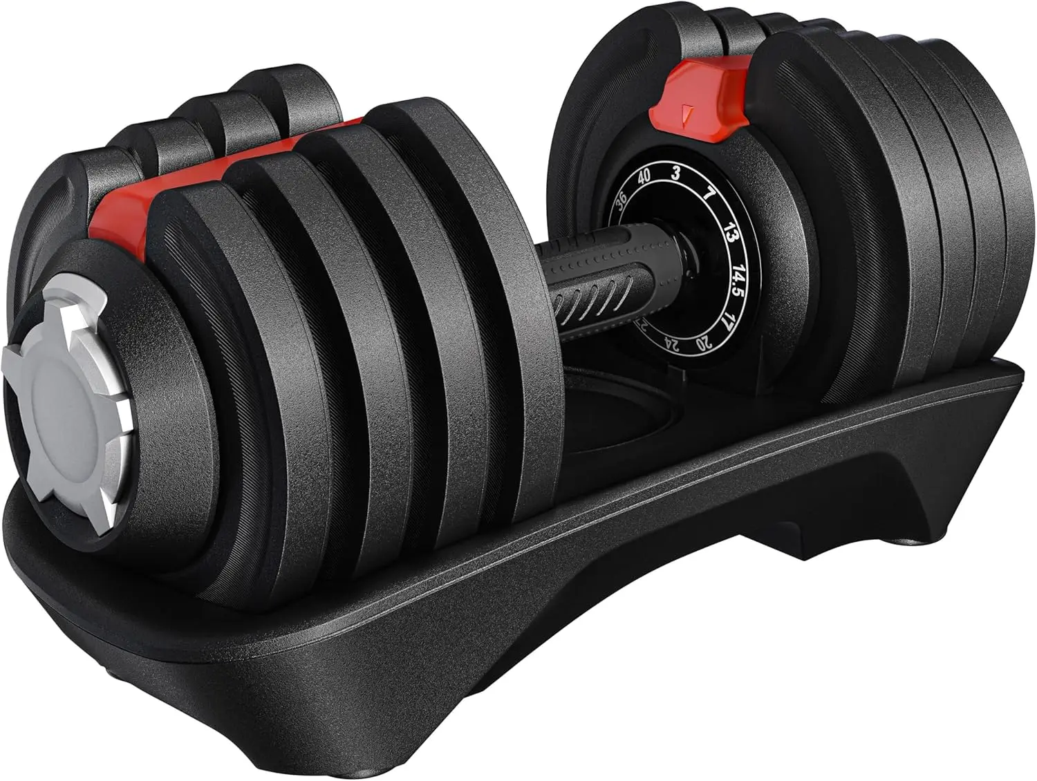 28–90 LB Adjustable Dumbbell Set with Tray 1