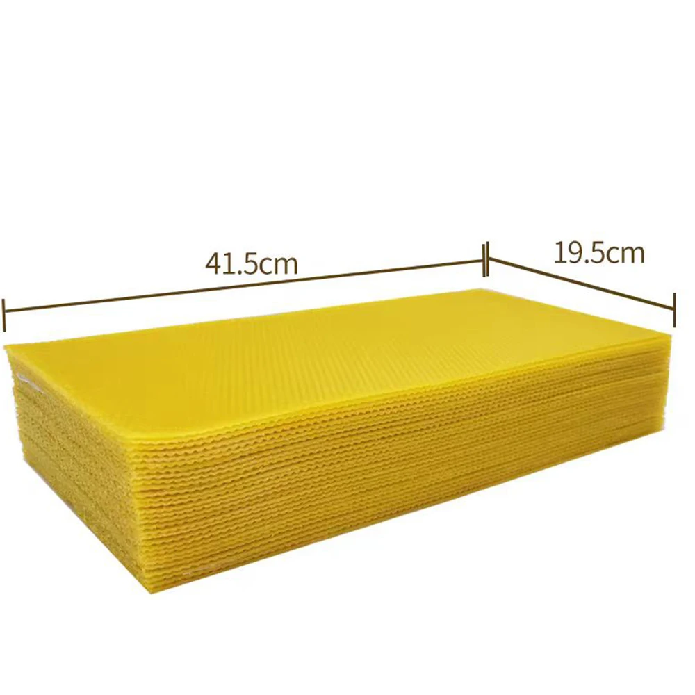 Beekeeping Tools 30 Pc Bee Nest Foundation 41.5x19.5x0.3cm Golden Beeswax Sheet