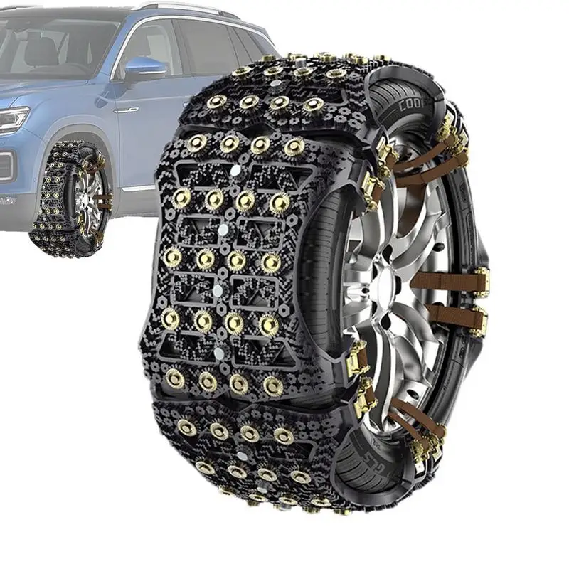 

Car Anti-Skid Chain Flexible Winter Snow Mud Tire Chains Heavy Duty Snowfield Muddy Icy Ground Car Chains 6pcs Truck Tire Chains